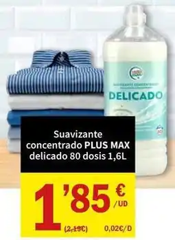 SPAR Plus - suavizante concentrado delicado oferta