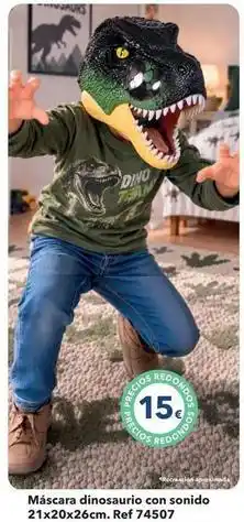 Tiendas MGI Redondo - máscara dinosaurio con sonido oferta