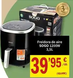 SPAR Sogo - freidora de aire 1200w oferta