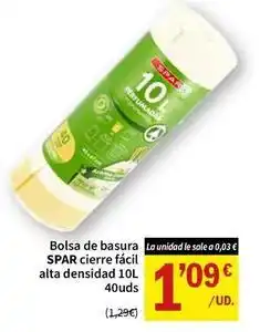 SPAR Spar - bolsa de basura cierre facil alta densidad oferta
