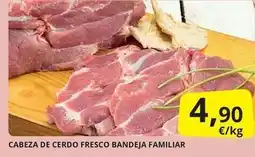 Supermercados MAS Cabeza de cerdo fresco bandeja familiar oferta
