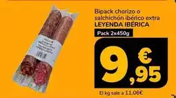 Supeco Leyenda ibérica - bipack chorizo o salchichon iberico extra oferta