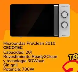 Supeco Cecotec - microondas proclean 3010 oferta