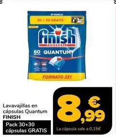 Supeco Finish - lavavajillas en capsulas quantum oferta