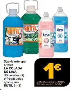 Supeco La colada de lina / sutil - suavizante spa o talco, o fregasuelos spa o pino oferta