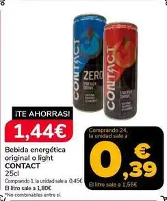 Supeco Contact - bebida energética original o light oferta