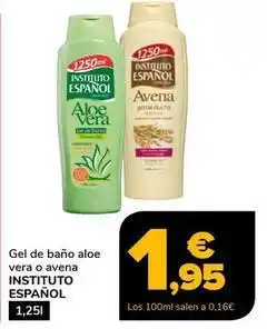 Supeco Instituto español - gel de baño aloe vera o avena oferta