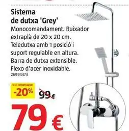 Bauhaus Sistema de ducha grey oferta