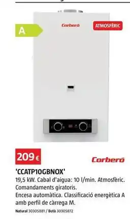 Bauhaus Corberó - calentador de gas ccatp10gbnox oferta