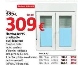 Bauhaus Ventana de pvc practicable oscilobatiente oferta