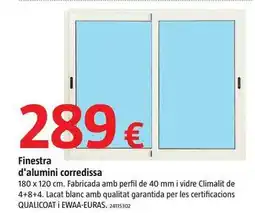 Bauhaus Ventana de aluminio corredera oferta