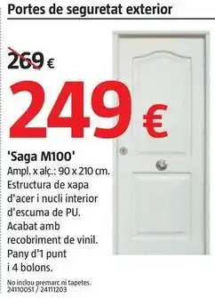 Bauhaus Puertas de seguridad de exterior saga m100 oferta
