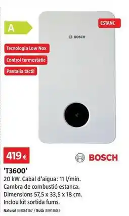 Bauhaus Bosch - calentador de gas t3600 oferta