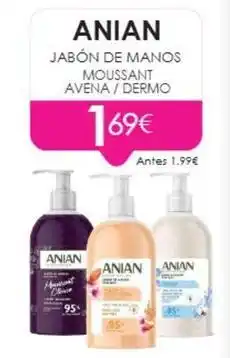 Muchas Perfumerías Anian - jabon de manos moussant avena/dermo oferta