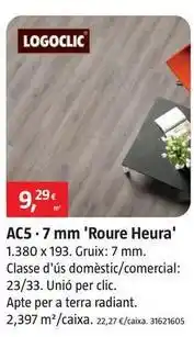 Bauhaus Logoclic - suelos laminados ac5 7 mm roble hiedra oferta