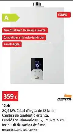 Bauhaus Cointra - calentador de gas ceti oferta