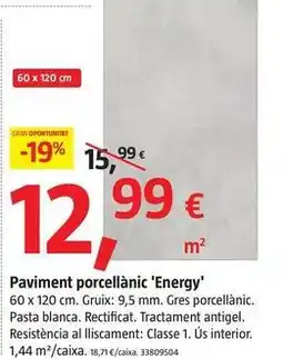 Bauhaus Pavimento porcelanico energy oferta