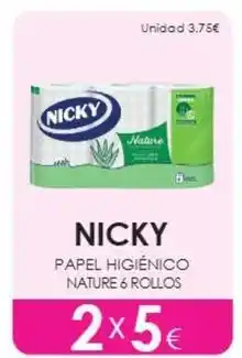 Muchas Perfumerías Nicky - papel higiénico nature 6 rollos oferta