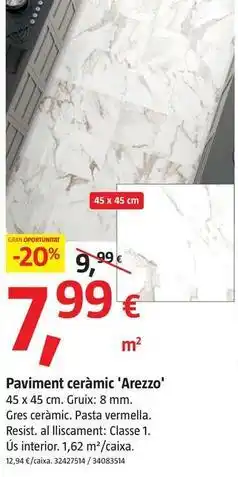 Bauhaus Pavimento ceramico arezzo oferta