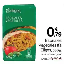 Supermercados El Jamón Eliges espirales vegetales oferta