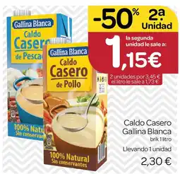 Supermercados El Jamón Gallina Blanca Caldo Casero de Pollo oferta