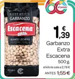 Supermercados El Jamón Escacena garbanzo extra oferta