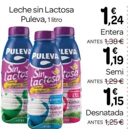 Supermercados El Jamón Puleva leche sin lactosa oferta