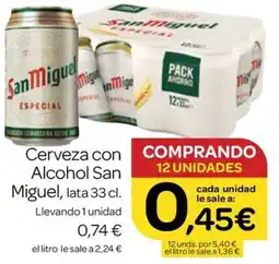 Supermercados El Jamón San Miguel Especial oferta