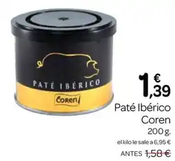 Supermercados El Jamón Coren paté ibérico oferta