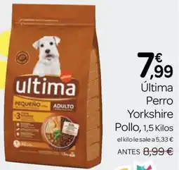 Supermercados El Jamón ultima perro yorkshire pollo oferta