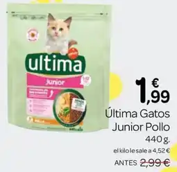 Supermercados El Jamón ultima gatos junior pollo oferta