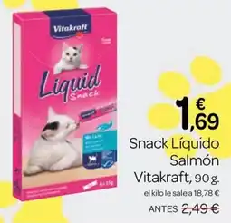 Supermercados El Jamón Vitakraft liquid snack salmón oferta