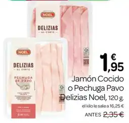 Supermercados El Jamón Delizias jamón cocido o pechuga pavo oferta