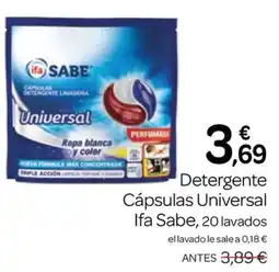 Supermercados El Jamón Ifa Sabe Detergente Cpsulas Universal oferta