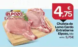 Supermercados El Jamón Elpozo chuleta de lomo cerdo extratierna oferta