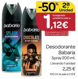 Supermercados El Jamón Babaria desodorante spray oferta