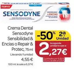 Supermercados El Jamón Sensodyne crema dental sensibilidad & encias o repair & protec oferta