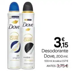Supermercados El Jamón Dove desodorante oferta