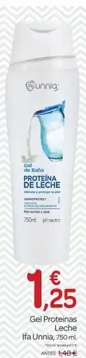 Supermercados El Jamón Ifa Unnia Gel Proteinas Leche oferta
