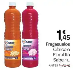 Supermercados El Jamón Sabe fregasuelos cítrico o floral oferta