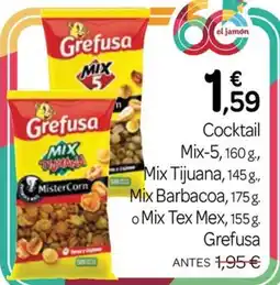 Supermercados El Jamón Grefusa cocktail mix-5 oferta