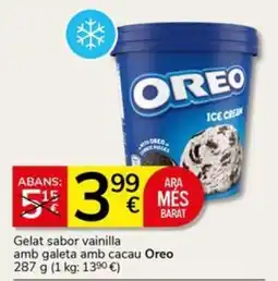 Supermercados Charter Oreo gelat sabor vainilla amb galeta amb cacau oferta