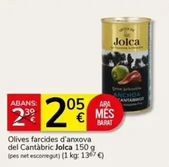 Jolca olives farcides d'anxova del Cantàbric