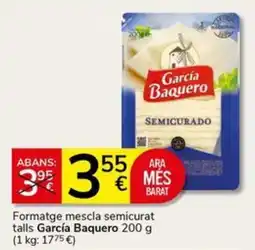 Supermercados Charter García Baquero formatge mescla semicurat oferta
