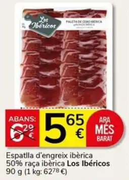 Supermercados Charter Los Ibéricos espatlla d'engreix ibèrica oferta