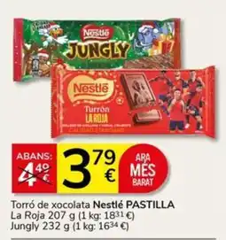 Supermercados Charter Nestlé torró de xocolata pastilla la roja oferta