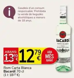 Supermercados Charter Rom Carta Blanca Bacardí oferta
