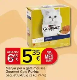 Supermercados Charter Gourmet Gold Purina mousse oferta