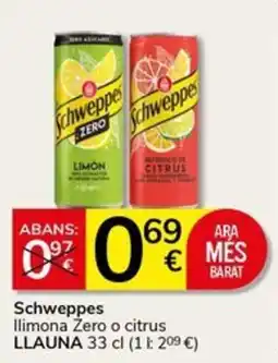 Supermercados Charter Schweppes Ilimona Zero o citrus oferta