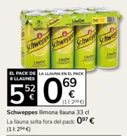 Supermercados Charter Schweppes llimona llauna oferta
